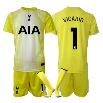 Billige Fotballdrakt Tottenham Hotspur Guglielmo Vicario #1 Keeper Replika Tredjedraktsett Barn 2025-26 Kortermet (med bukser)